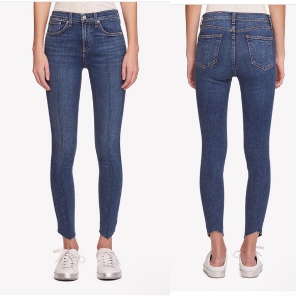 Rag & Bone High-Rise Ankle Skinny Jeans in Manson Wash - Picture 2 of 13